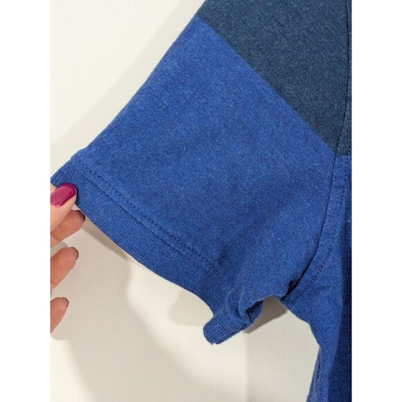 FatFace Mens Osbourne Block Stripe Polo Shirt Navy Pink Size M Cotton Viscose - Picture 7 of 11